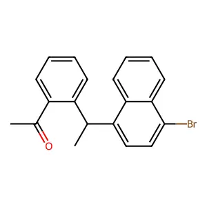 1-[2-[1-(4-bromonaphthalen-1-yl)ethyl]phenyl]ethanone structure
