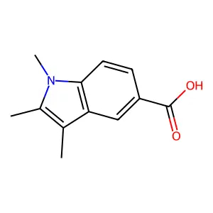 1,2,3-Trimethyl-1H-indole-5-carboxylic acid structure