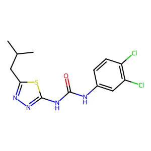 1-(3,4-dichlorophenyl)-3-[5-(2-methylpropyl)-1,3,4-thiadiazol-2-yl]urea structure