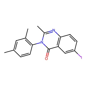 4(3H)-Quinazolinone, 3-(2,4-dimethylphenyl)-6-iodo-2-methyl- structure