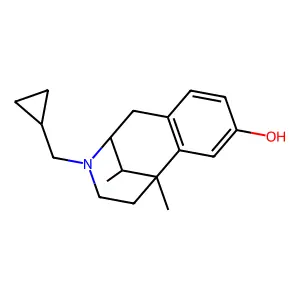 10-(cyclopropylmethyl)-1,13-dimethyl-10-azatricyclo[7.3.1.02,7]trideca-2(7),3,5-trien-4-ol structure