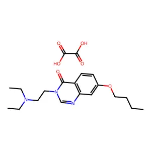 7-butoxy-3-[2-(diethylamino)ethyl]quinazolin-4-oneoxalic acid structure