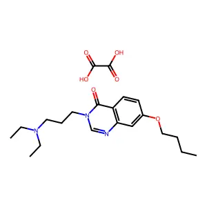 7-Butoxy-3-(3-(diethylamino)propyl)-4(3H)-quinazolinone oxalate structure