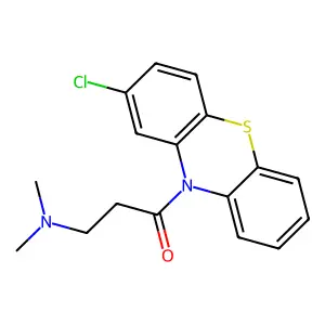 1-(2-chlorophenothiazin-10-yl)-3-(dimethylamino)propan-1-one structure