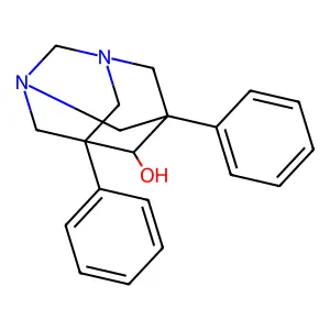 1,3-Diazadamantan-6-ol, 5,7-diphenyl- structure