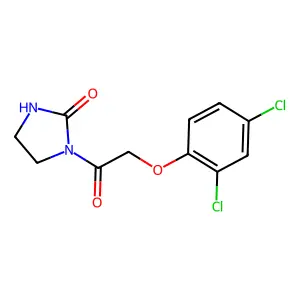 1-[2-(2,4-dichlorophenoxy)acetyl]imidazolidin-2-one structure