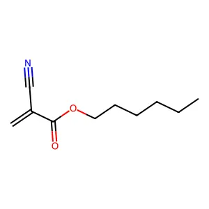 Hexyl 2-cyanoacrylate structure