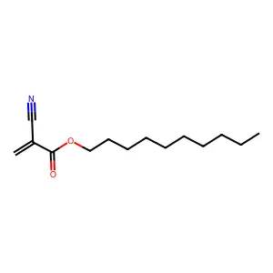 Decyl 2-cyanoacrylate structure