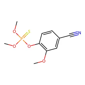 O-(4-Cyano-2-methoxyphenyl) O,O-dimethyl phosphorothioate structure