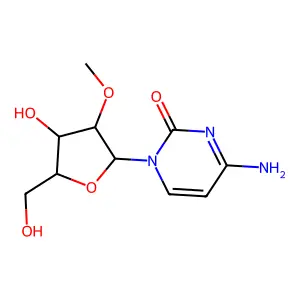 1-(2-O-Methyl-beta-D-arabinofuranosyl)cytosine structure