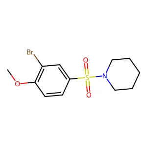 1-(3-bromo-4-methoxyphenyl)sulfonylpiperidine structure