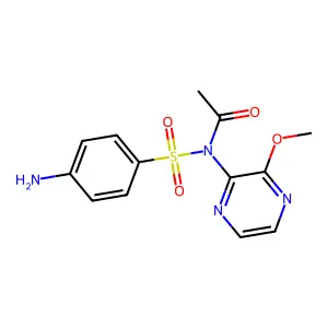 Acetyl sulfamethoxypyrazine structure