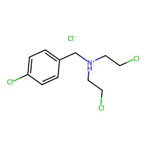bis(2-chloroethyl)-[(4-chlorophenyl)methyl]azanium chloride structure