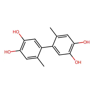 4-(4,5-dihydroxy-2-methylphenyl)-5-methylbenzene-1,2-diol structure