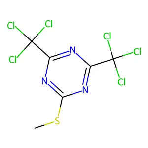 Compound C6H3Cl6N3S structure
