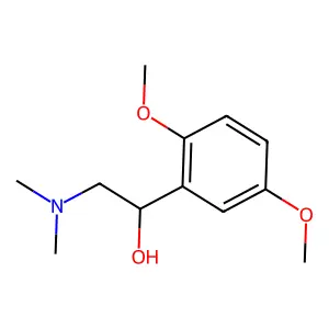 1-(2,5-dimethoxyphenyl)-2-(dimethylamino)ethanol structure