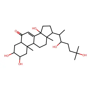 (2S,3R,5R,9R,10R,13R,14S,17R)-17-[(2S,3R)-3,6-dihydroxy-6-methylheptan-2-yl]-2,3,14-trihydroxy-10,13-dimethyl-2,3,4,5,9,11,12,15,16,17-decahydro-1H-cyclopenta[a]phenanthren-6-one structure