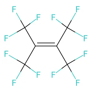 1,1,1,4,4,4-hexafluoro-2,3-bis(trifluoromethyl)but-2-ene structure