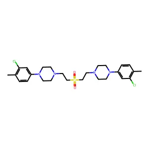 1-(3-chloro-4-methylphenyl)-4-[2-[2-[4-(3-chloro-4-methylphenyl)piperazin-1-yl]ethylsulfonyl]ethyl]piperazine structure