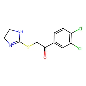 1-(3,4-dichlorophenyl)-2-(4,5-dihydro-1H-imidazol-2-ylsulfanyl)ethanone structure