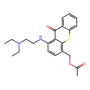 [1-[2-(diethylamino)ethylamino]-9-oxothioxanthen-4-yl]methyl acetate structure