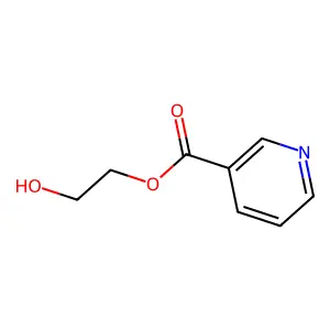 2-hydroxyethyl pyridine-3-carboxylate structure