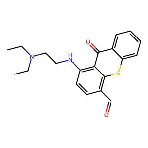 1-[2-(diethylamino)ethylamino]-9-oxothioxanthene-4-carbaldehyde structure