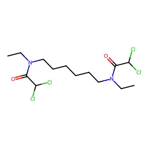 2,2-dichloro-N-[6-[(2,2-dichloroacetyl)-ethylamino]hexyl]-N-ethylacetamide structure