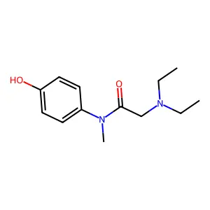 ACETANILIDE, 2-(DIETHYLAMINO)-4'-HYDROXY-N-METHYL- structure