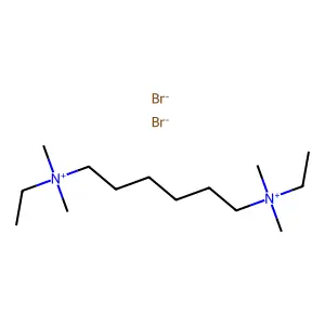 AMMONIUM, HEXAMETHYLENEBIS(DIMETHYLETHYL-, DIBROMIDE structure