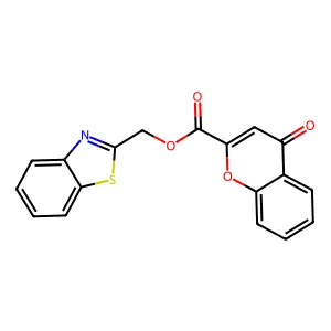 1,3-benzothiazol-2-ylmethyl 4-oxochromene-2-carboxylate structure