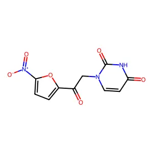 1-[2-(5-nitrofuran-2-yl)-2-oxoethyl]pyrimidine-2,4-dione structure