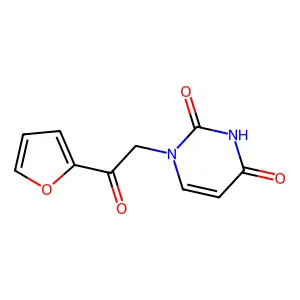 1-[2-(furan-2-yl)-2-oxoethyl]pyrimidine-2,4-dione structure