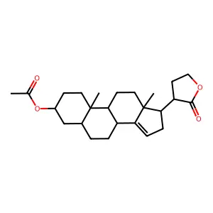 [10,13-dimethyl-17-(2-oxooxolan-3-yl)-2,3,4,5,6,7,8,9,11,12,16,17-dodecahydro-1H-cyclopenta[a]phenanthren-3-yl] acetate structure