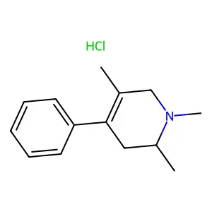 1,2,5-trimethyl-4-phenyl-3,6-dihydro-2H-pyridine;hydrochloride structure