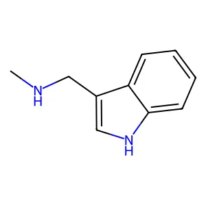 1-(1H-indol-3-yl)-N-methylmethanamine structure