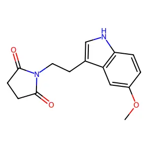 1-[2-(5-methoxy-1H-indol-3-yl)ethyl]-2,5-pyrrolidinedione structure