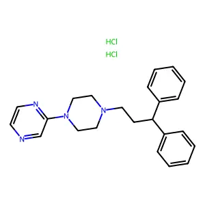 1-(3,3-Diphenylpropyl)-4-(2-pyrazinyl)piperazine dihydrochloride structure
