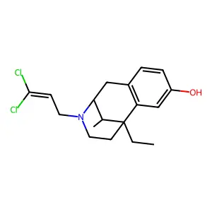 10-(3,3-dichloroprop-2-enyl)-1-ethyl-13-methyl-10-azatricyclo[7.3.1.02,7]trideca-2(7),3,5-trien-4-ol structure