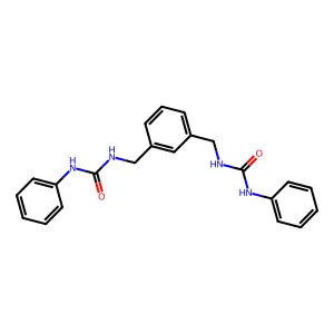 1,1'-(benzene-1,3-diyldimethanediyl)bis(3-phenylurea) structure