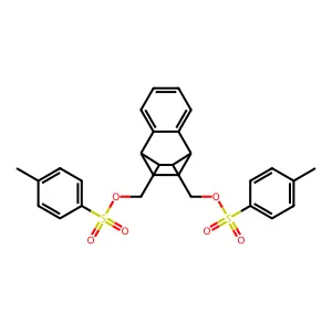 [10-[(4-methylphenyl)sulfonyloxymethyl]-9-tricyclo[6.2.2.02,7]dodeca-2,4,6-trienyl]methyl 4-methylbenzenesulfonate structure