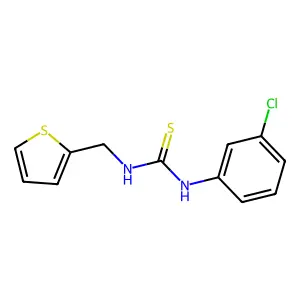 1-(3-chlorophenyl)-3-(thiophen-2-ylmethyl)thiourea structure