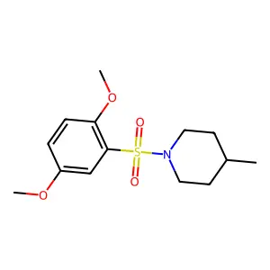 1-[(2,5-dimethoxyphenyl)sulfonyl]-4-methylpiperidine structure