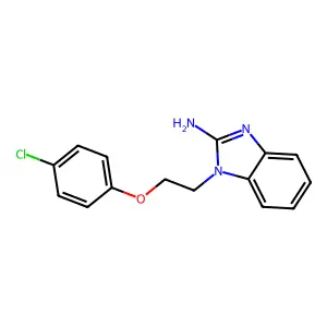 1-[2-(4-chlorophenoxy)ethyl]benzimidazol-2-amine structure