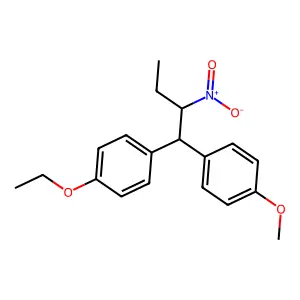 1-[1-(4-ethoxyphenyl)-2-nitrobutyl]-4-methoxybenzene structure