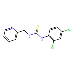 1-(2,4-dichlorophenyl)-3-(pyridin-2-ylmethyl)thiourea structure
