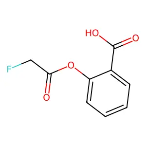 2-(2-fluoroacetyl)oxybenzoic acid structure