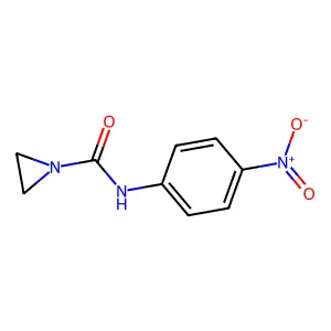 N-(4-nitrophenyl)aziridine-1-carboxamide structure