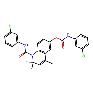 1-[(3-chlorophenyl)carbamoyl]-2,2,4-trimethyl-1,2-dihydroquinolin-6-yl (3-chlorophenyl)carbamate structure