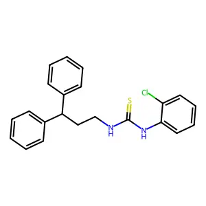 1-(2-chlorophenyl)-3-(3,3-diphenylpropyl)thiourea structure